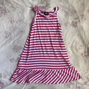 H&M long cotton dress with straps for girls.